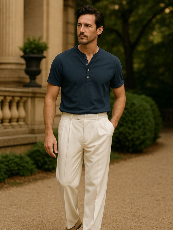 Essential Short Sleeve Linen Shirt - Covent & Co