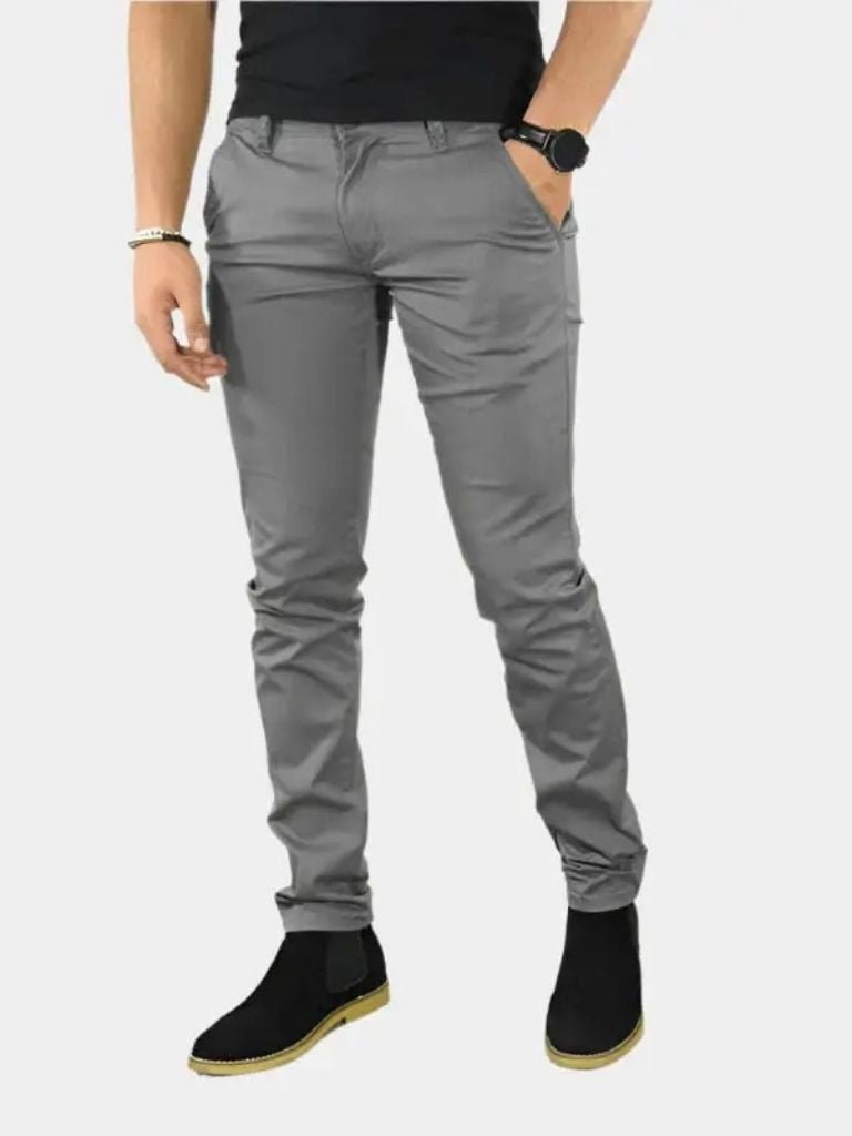 Essential Slim Fit Straight Trousers - Covent & Co