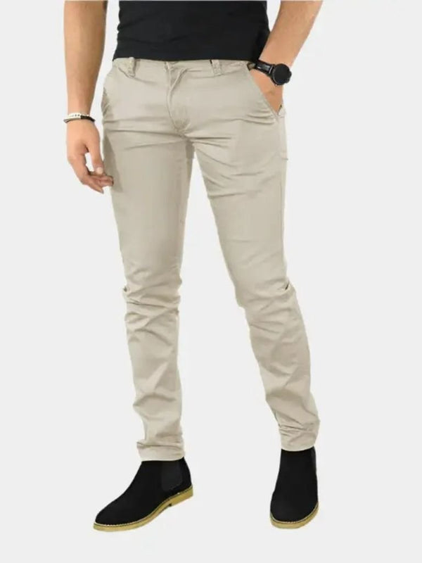 Essential Slim Fit Straight Trousers - Covent & Co