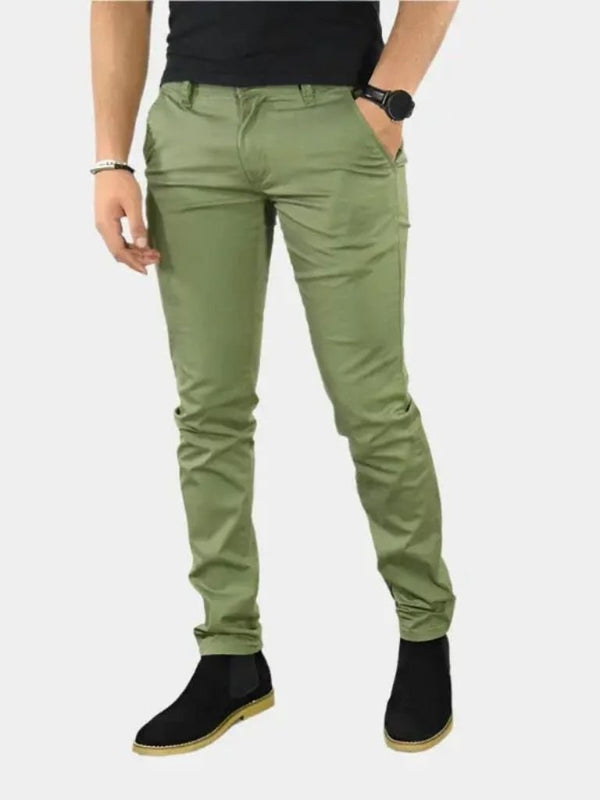 Essential Slim Fit Straight Trousers - Covent & Co