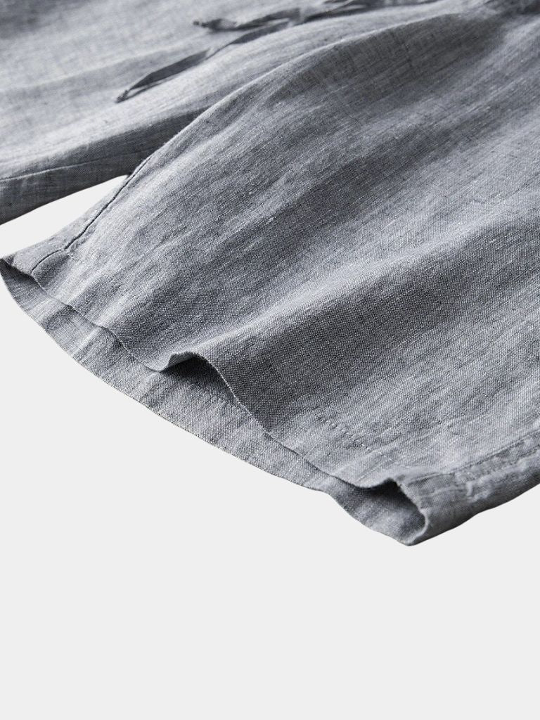 Gris Mariner Linen Shorts - Covent & Co