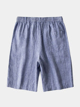 Gris Mariner Linen Shorts - Covent & Co