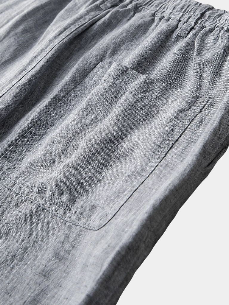 Gris Mariner Linen Shorts - Covent & Co