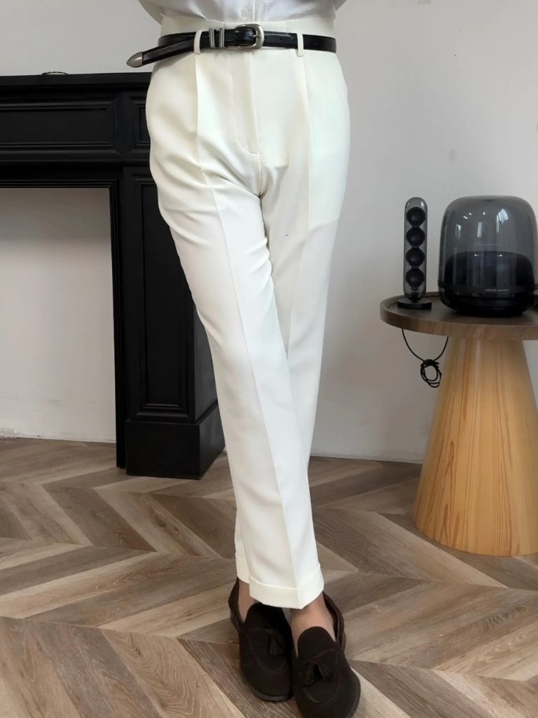 Hollywood Classic Trousers (Belt Included) - Covent & Co