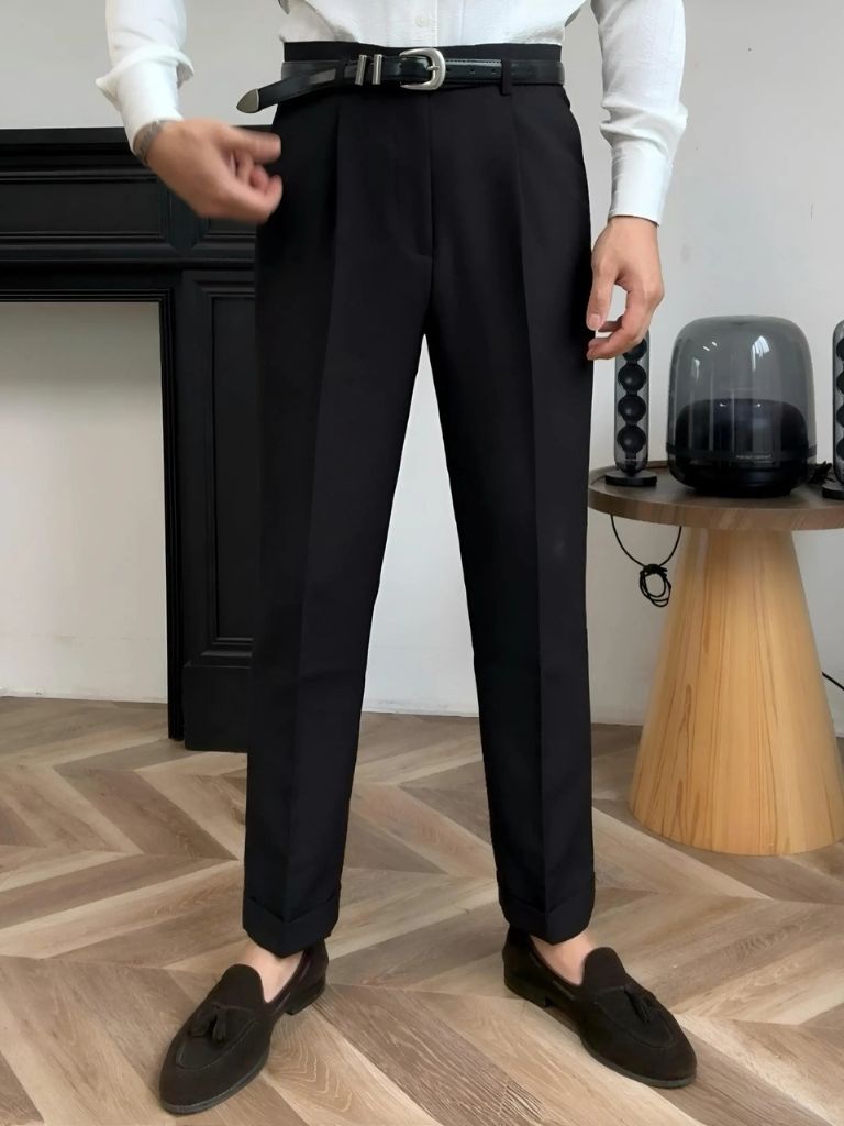 Hollywood Classic Trousers (Belt Included) - Covent & Co
