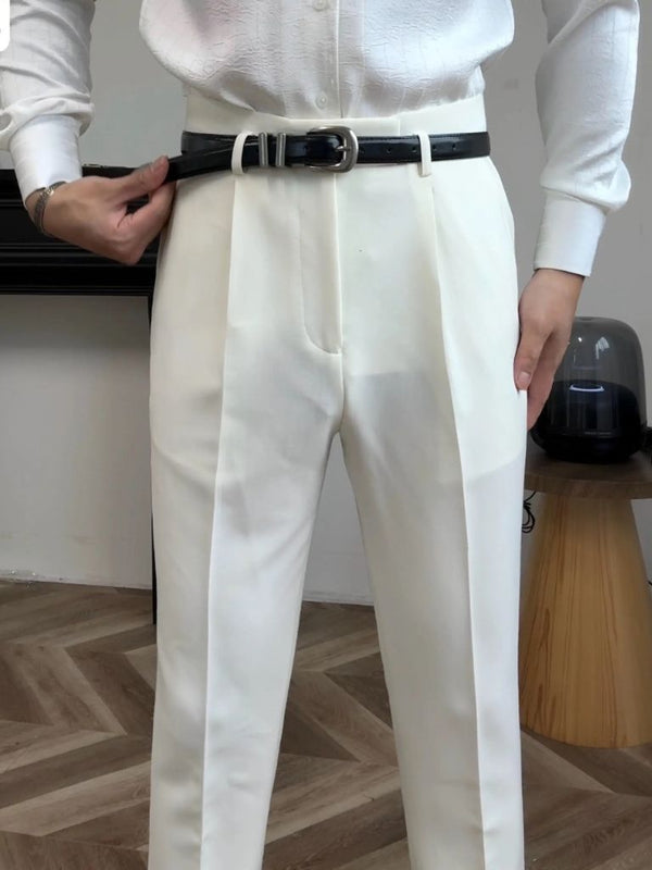Hollywood Classic Trousers (Belt Included) - Covent & Co