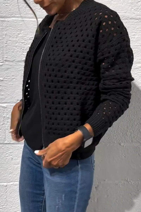Convent & Co | Stylish Knit Zipper Jacket