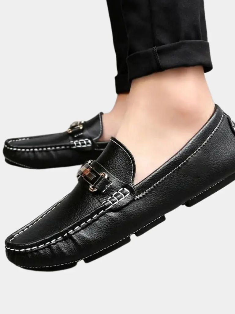 Italian Design Leather Loafers - Covent & Co
