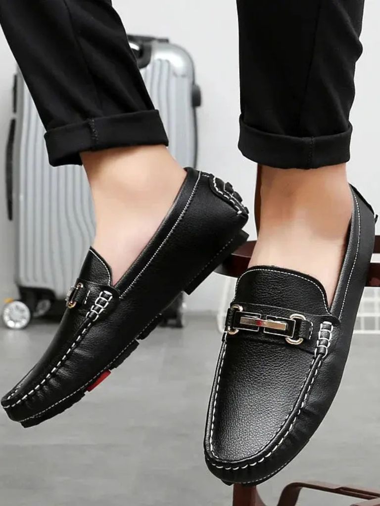Italian Design Leather Loafers - Covent & Co