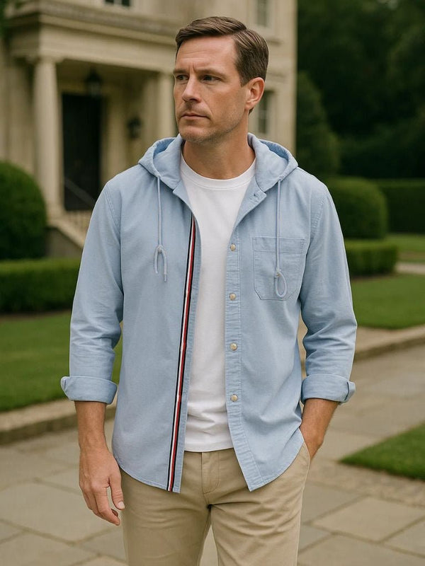 Light Covenant Linen Hooded Shirt  – Covent & Co