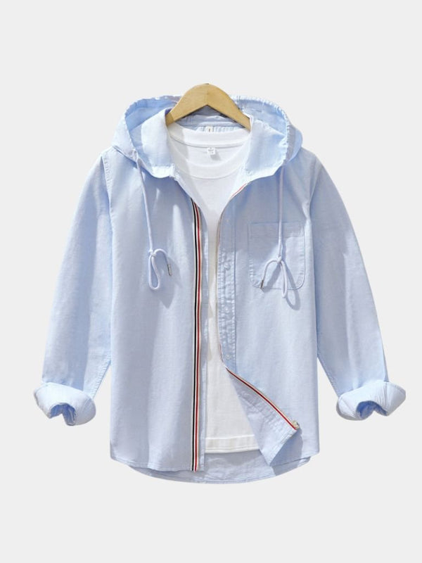 Light Covenant Linen Hooded Shirt  – Covent & Co
