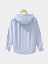 Light Covenant Linen Hooded Shirt  – Covent & Co