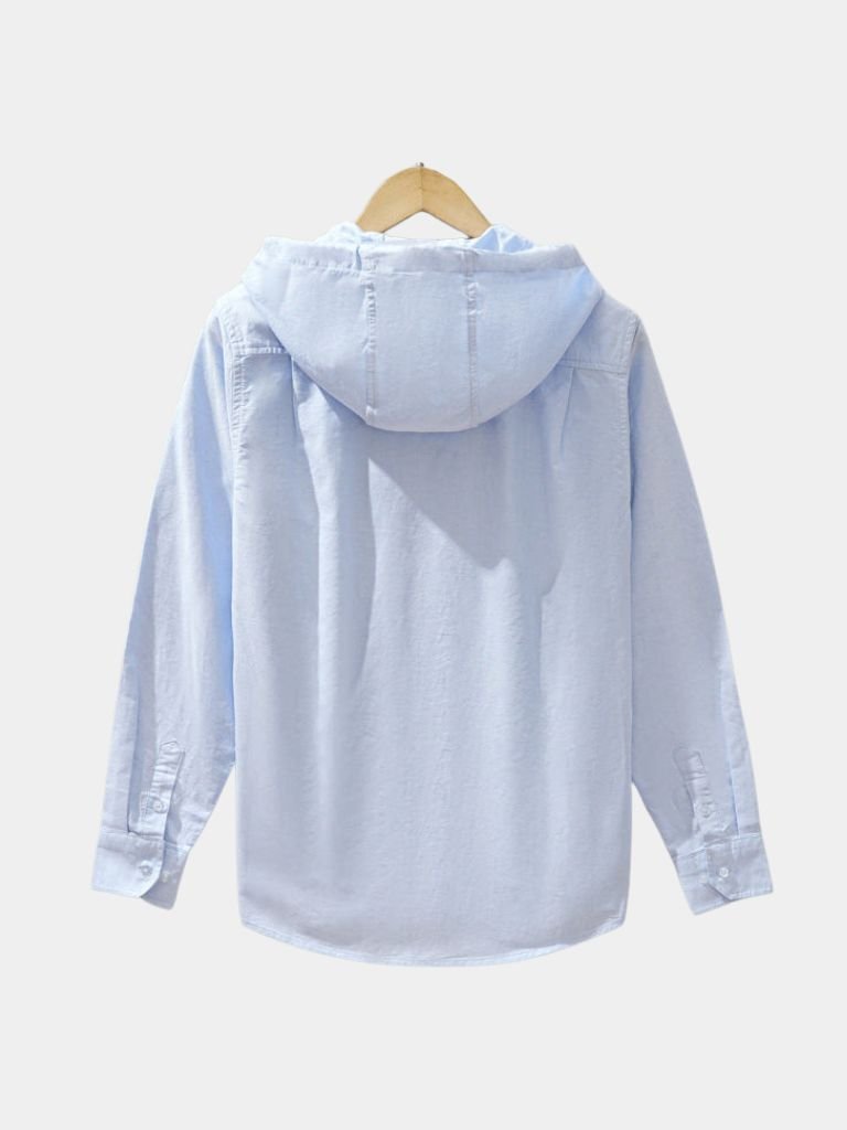Light Covenant Linen Hooded Shirt  – Covent & Co