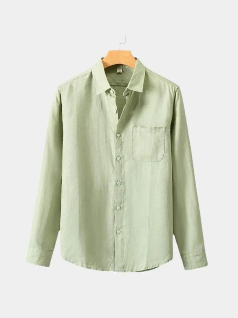 Long Sleeve Essential Linen Shirt - Covent & Co