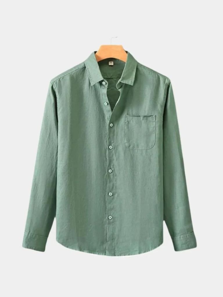 Long Sleeve Essential Linen Shirt - Covent & Co