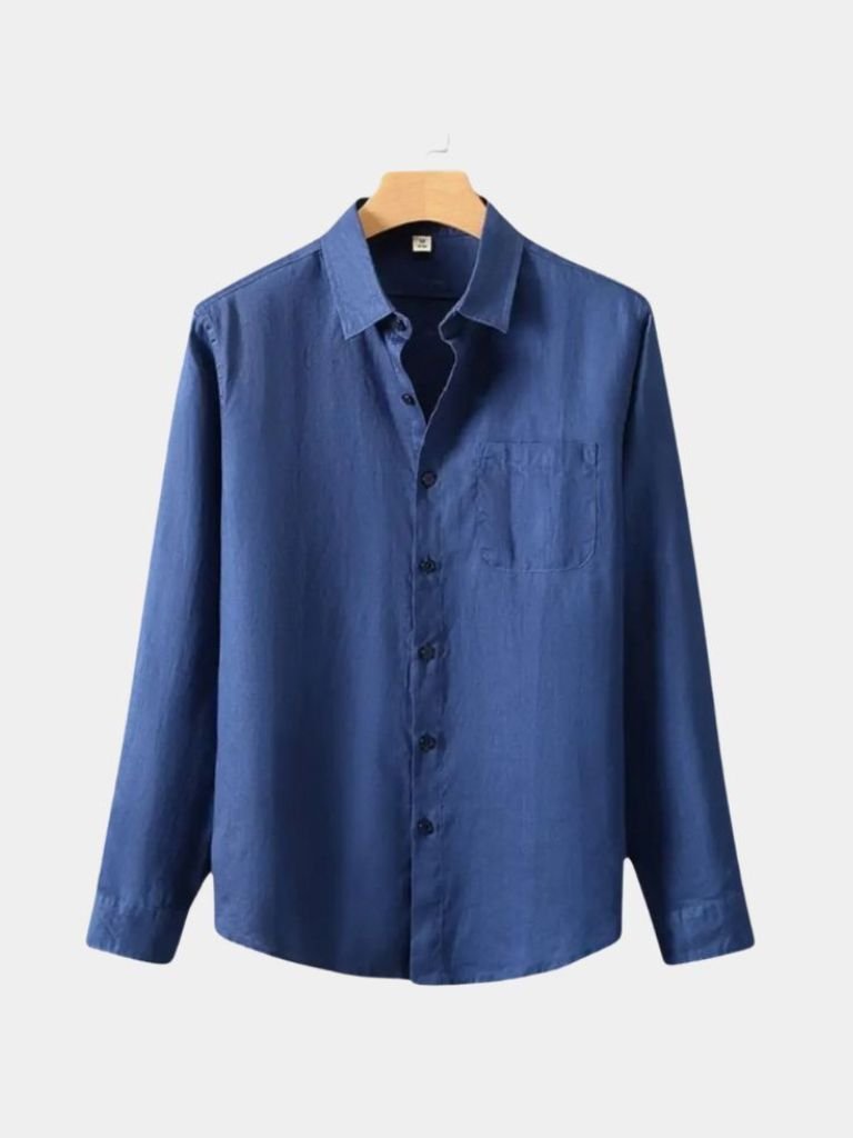 Long Sleeve Essential Linen Shirt - Covent & Co