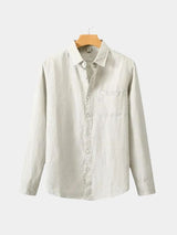 Long Sleeve Essential Linen Shirt - Covent & Co