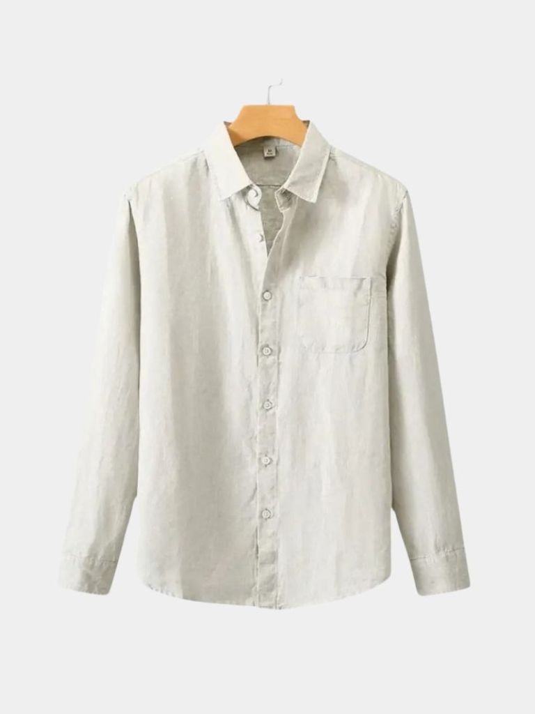 Long Sleeve Essential Linen Shirt - Covent & Co