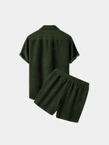 Minimalist Corduroy Set Shorts and Shirt - Covent & Co