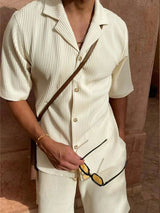 Minimalist Corduroy Set Shorts and Shirt - Covent & Co