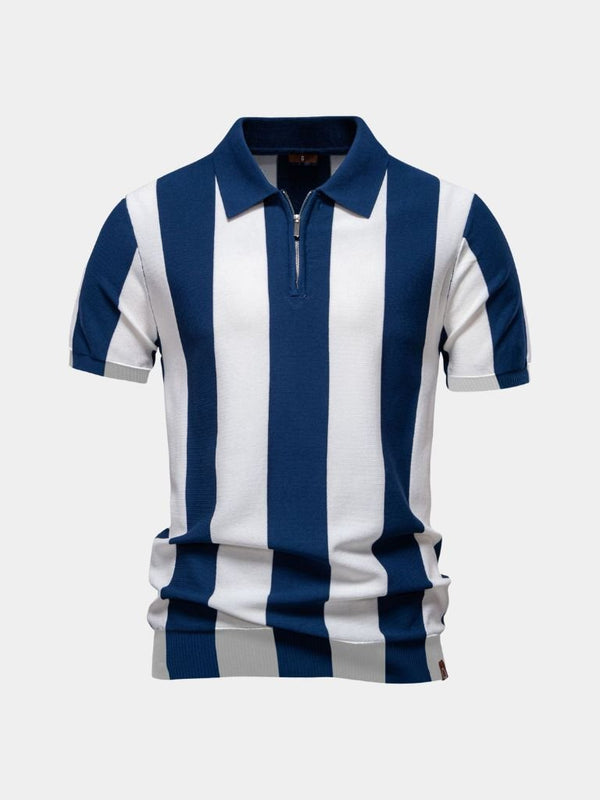 Navy Stripe Polo - Covent & Co