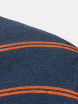Navy Sunset Striped Polo - Covent & Co