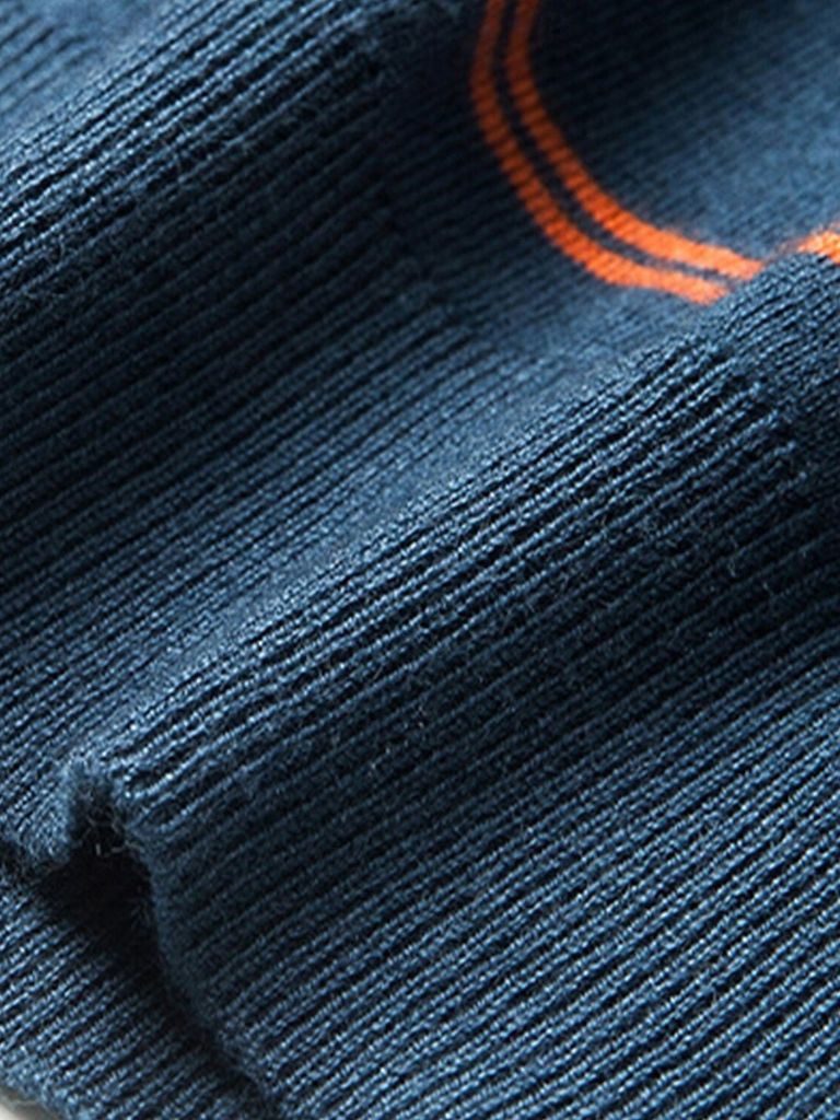 Navy Sunset Striped Polo - Covent & Co