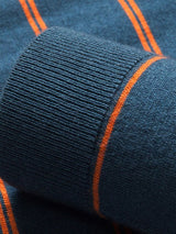 Navy Sunset Striped Polo - Covent & Co