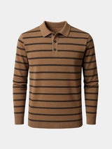 Navy Sunset Striped Polo - Covent & Co