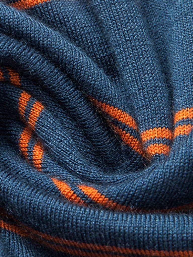 Navy Sunset Striped Polo - Covent & Co
