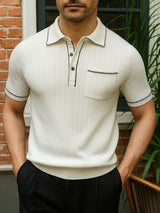 Old Money Knit Polo Shirt - Covent & Co