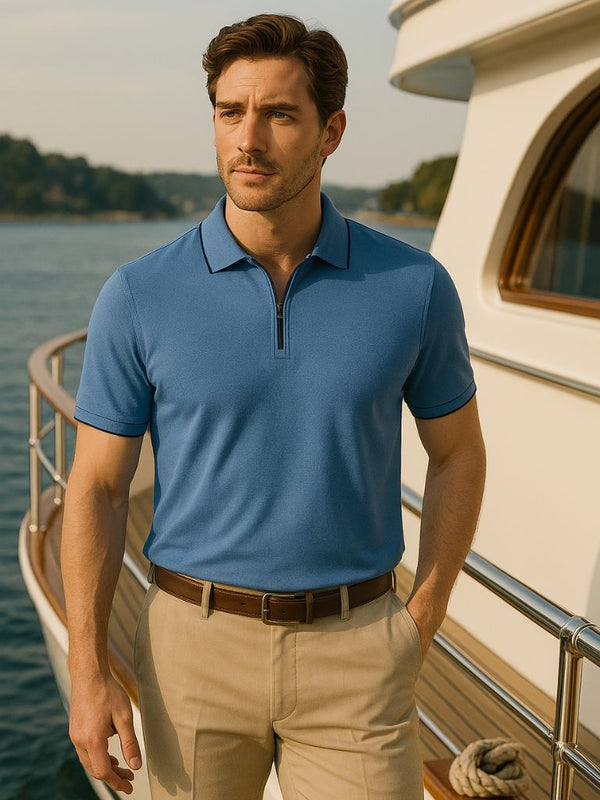 Regis Quarter Zip Polo – Covent & Co