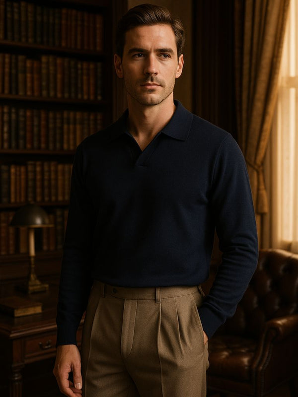 Royal Comfort Long Sleeve Polo - Covent & Co