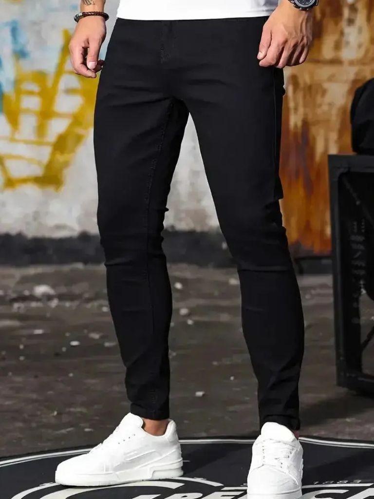 Stretchy Skinny Denim Jeans Trousers - Covent & Co