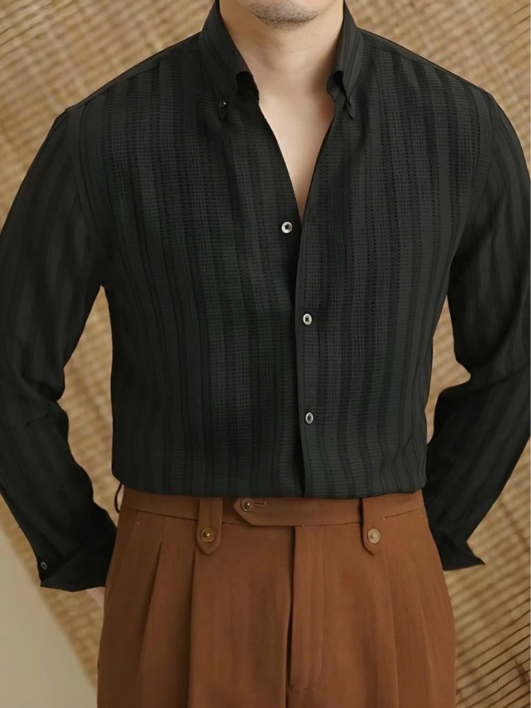 Striped Button Down Seersucker Shirt - Covent & Co