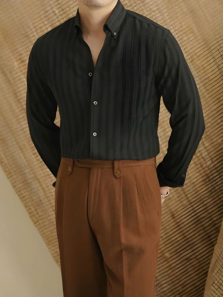 Striped Button Down Seersucker Shirt - Covent & Co