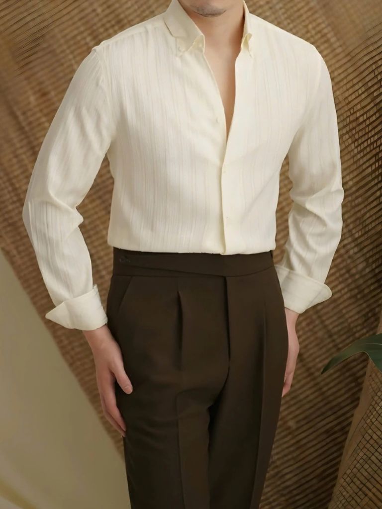 Striped Button Down Seersucker Shirt - Covent & Co