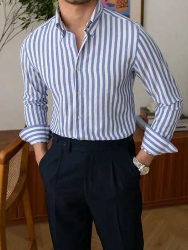 Striped Seersucker Shirt - Covent & Co