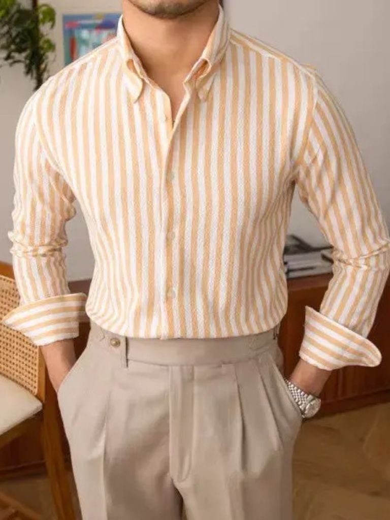 Striped Seersucker Shirt - Covent & Co