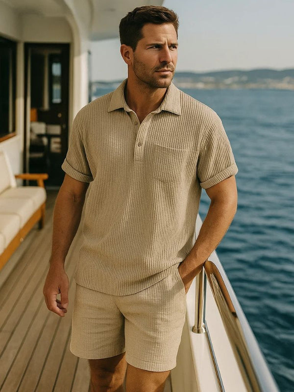 Textured Short Sleeve Shirt - Covent & Co