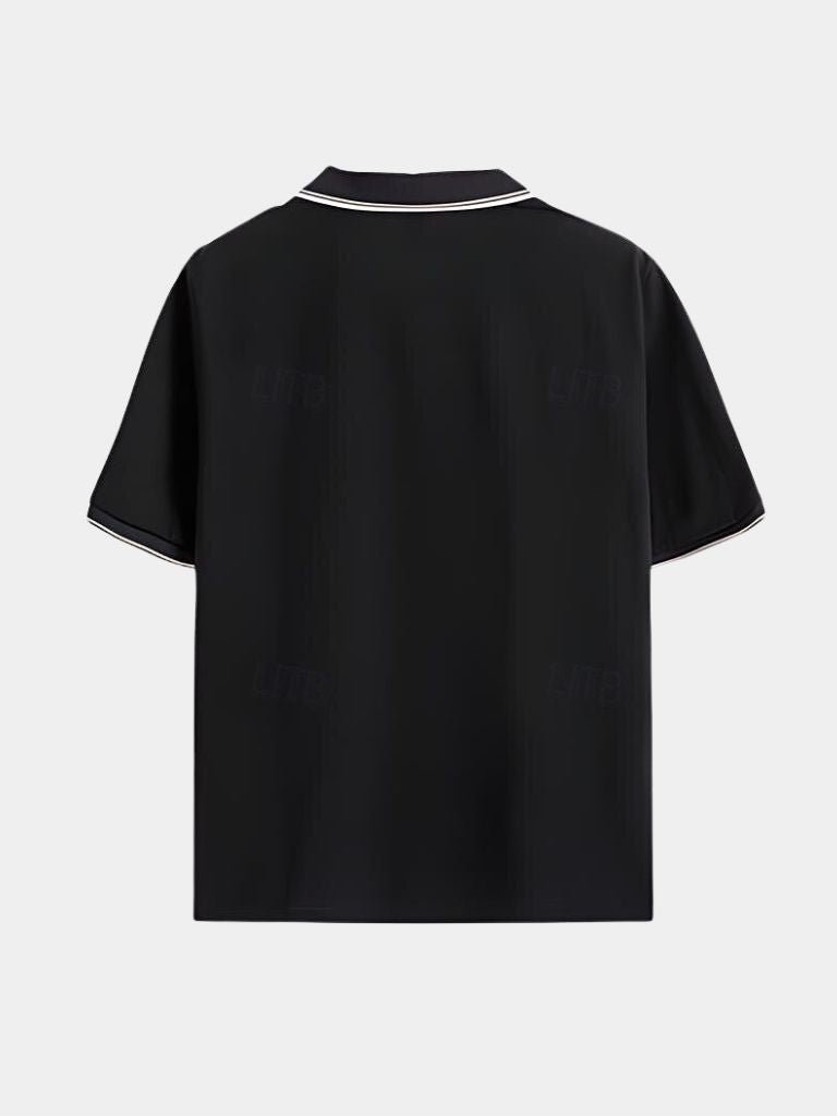 Timeless Black V-Neck Polo - Covent & Co