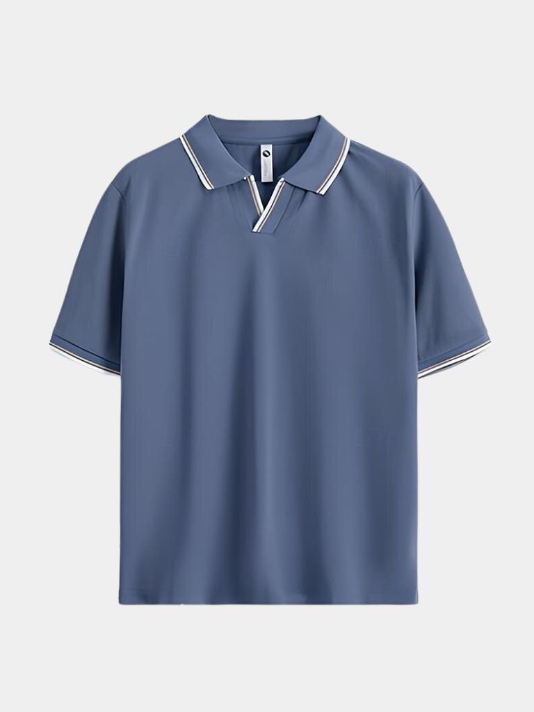 Timeless Black V-Neck Polo - Covent & Co
