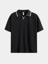 Timeless Black V-Neck Polo - Covent & Co