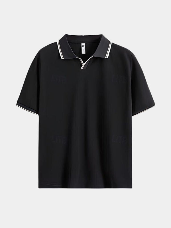 Timeless Black V-Neck Polo - Covent & Co