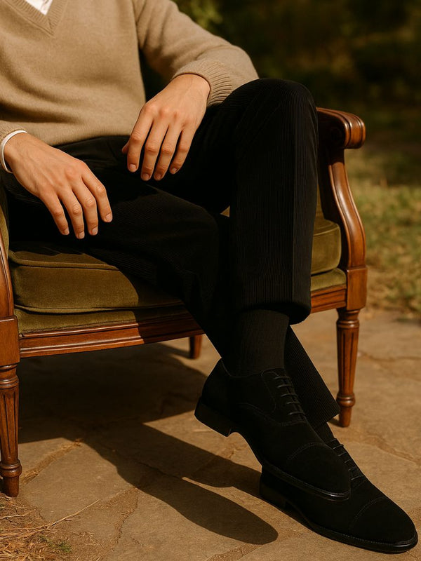 Velvet Monarch Derby Shoes - Covent & Co